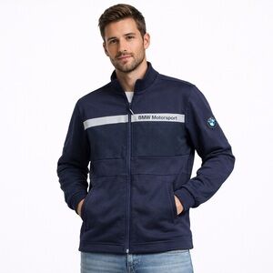 BMW Motorsport Puma Full Zip Track Jacket Men’s Size M Navy